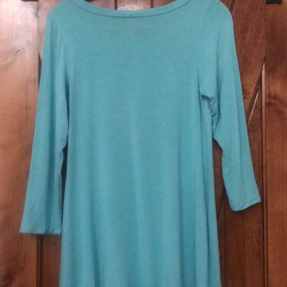 Mint 3/4 Sleeve Tunic With Buttons - image 7